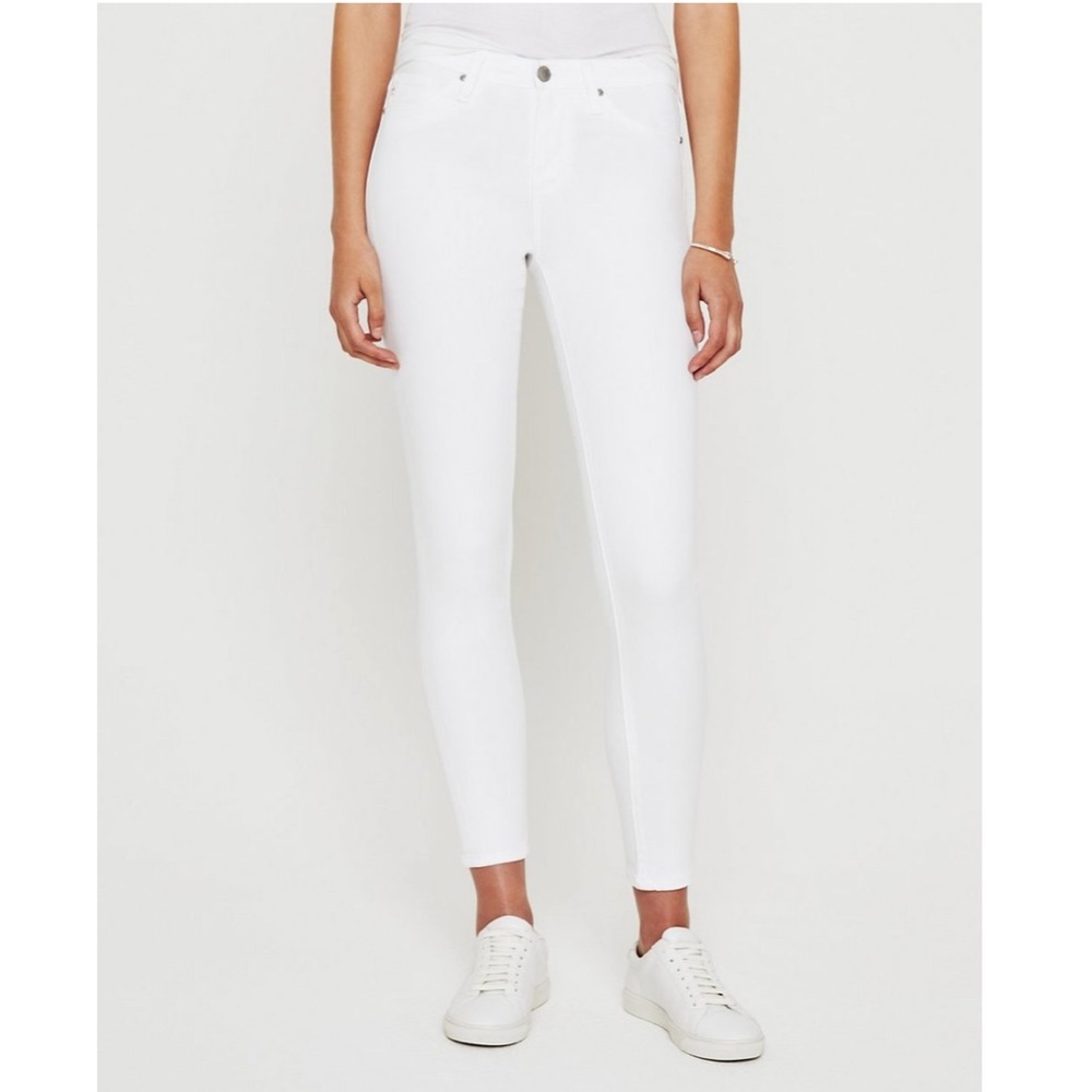 AG The Legging Ankle White Skinny Jeans | Size 26
